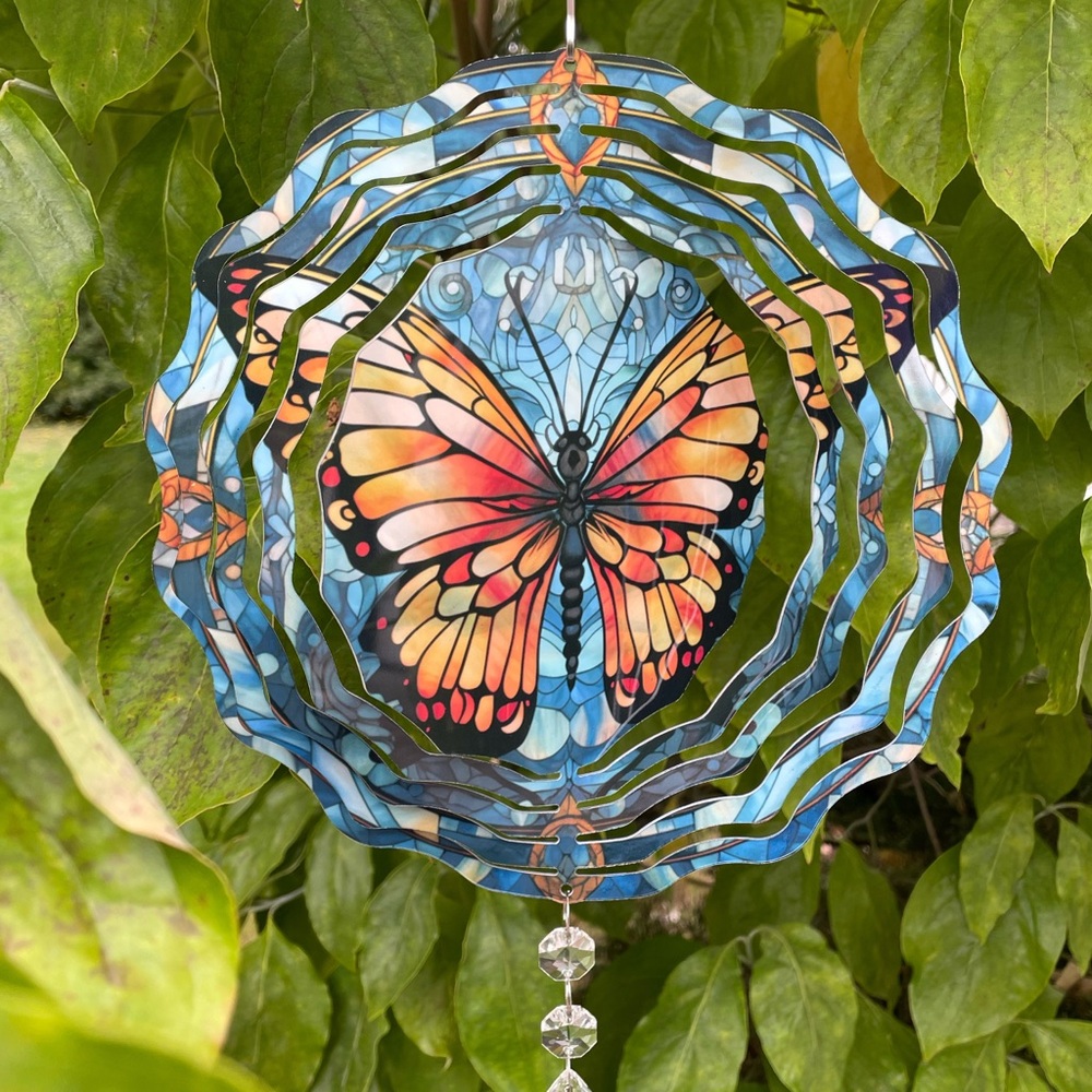 Hand crafted 8inch Vibrant Custom Wind Spinner